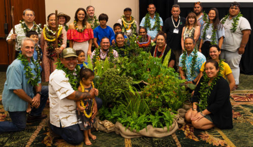 Ahupuaʻa Accelerator Initiative Site Partners & Coordinator accepting the 2023 Conservation Innovation Award